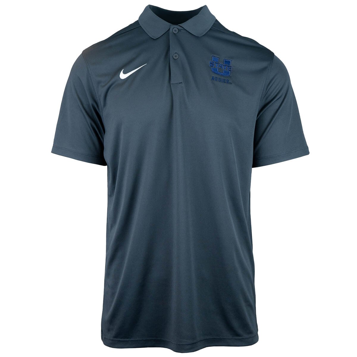 Men's nike u-state aggies anthracite polo